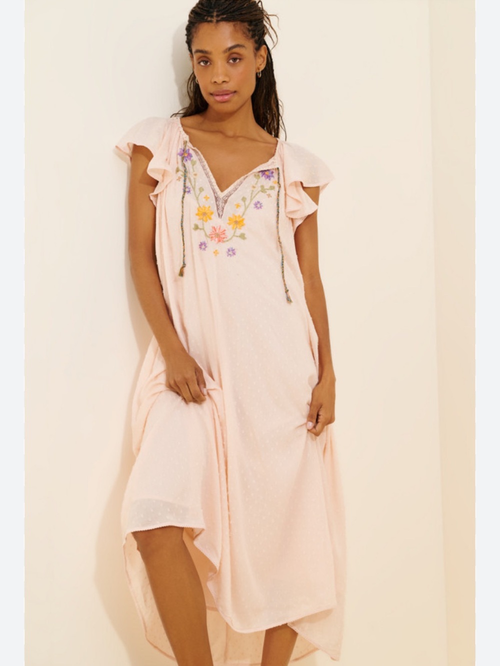 NWT retail $248 size XS #FreePeople. “Savannah Rose Midi Dress”.